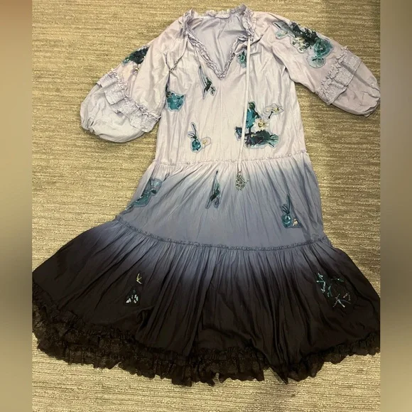 chinese dress ladies Women Size XXL Kobi Halperin Emerald Long Sleeves Maxi Dress main image 1